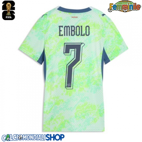 Maglie da calcio Svizzera Breel Embolo #7 Seconda Maglia Femminile Mondiali 2026  Manica Corta
